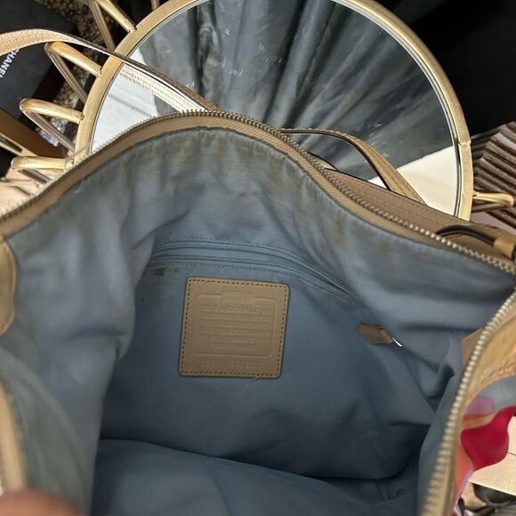 Coach Scarf Print Sateen Bag - Picture 9 of 12